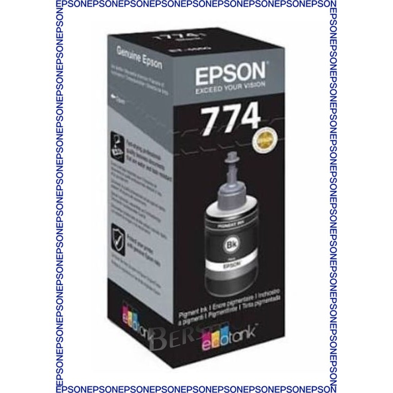 Epson Tinta T 774 /T 7741 Black Pigment M100 M105 M200 M205 L655