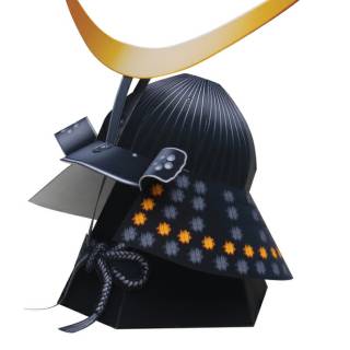 Pola DIY Papercraft Topi Samurai Crescent Moon Prakarya Pola DIY Papercraft Topi Samurai Crescent Moon Prakarya