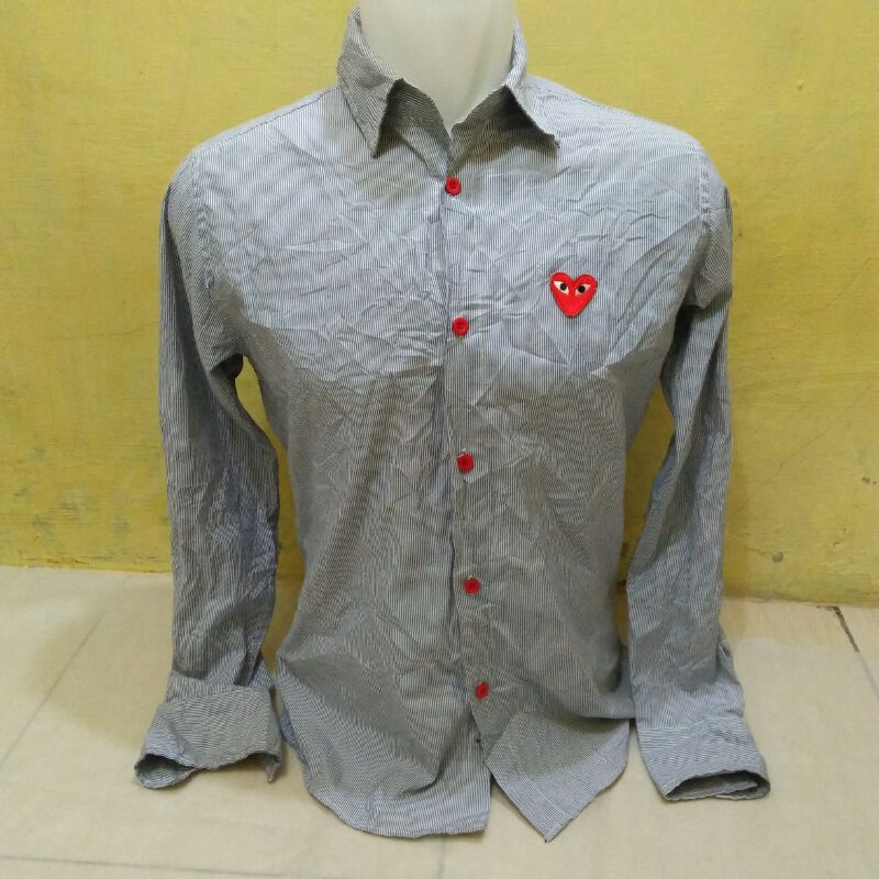 kemeja play comme des garcons original