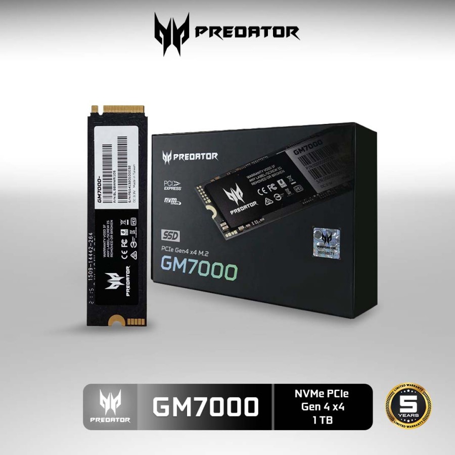 SSD ACER NVME PREDATOR GM7000 1TB RESMI