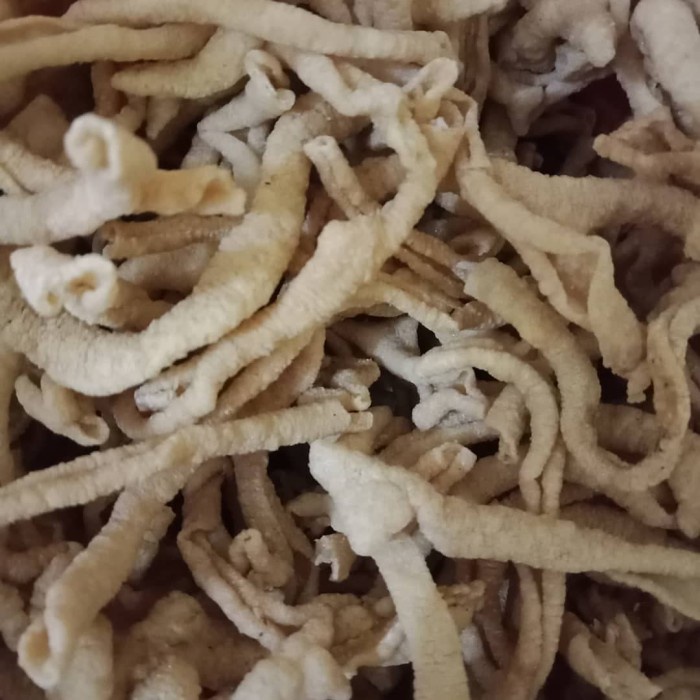 

keripik usus ayam tanpa tepung rasa sapi panggang 250 gr kripik keto