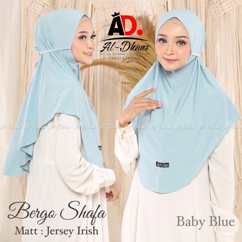 Jilbab Instan Bergo Shafa Bahan Jersey Irish By Al-Dhans