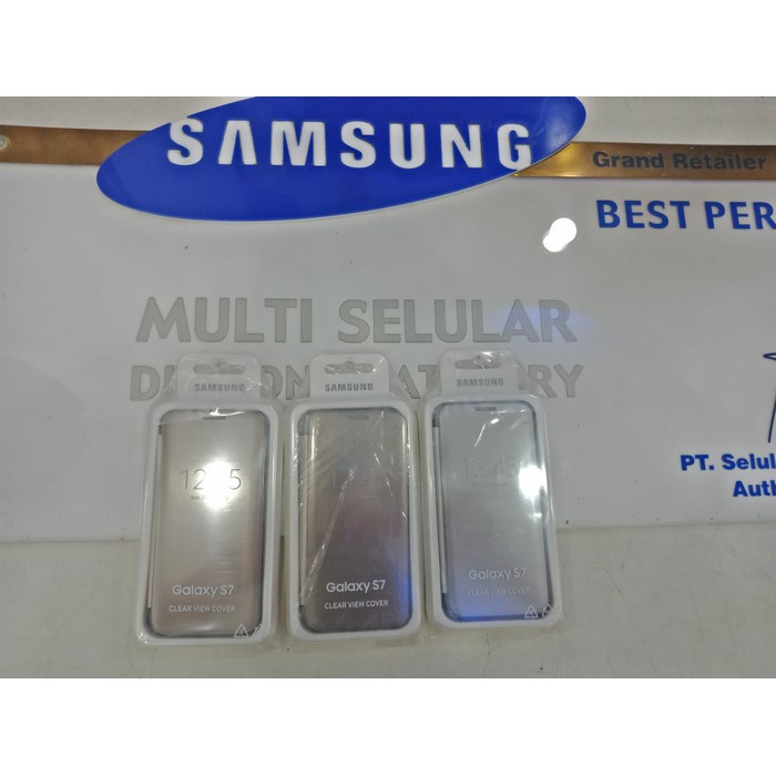 Clear View Cover Galaxy S7 Flat Original 100%