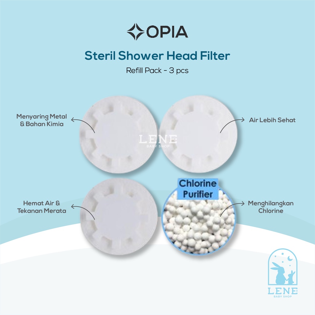 Opia Steril Shower Head Filter Refill Pack (3pcs)