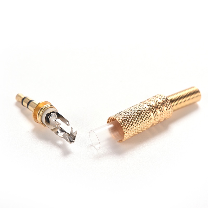 (LUCKID) 1pc Adapter Konektor Jack Audio Stereo 3.5mm 1 / 8 &quot;Male TRS