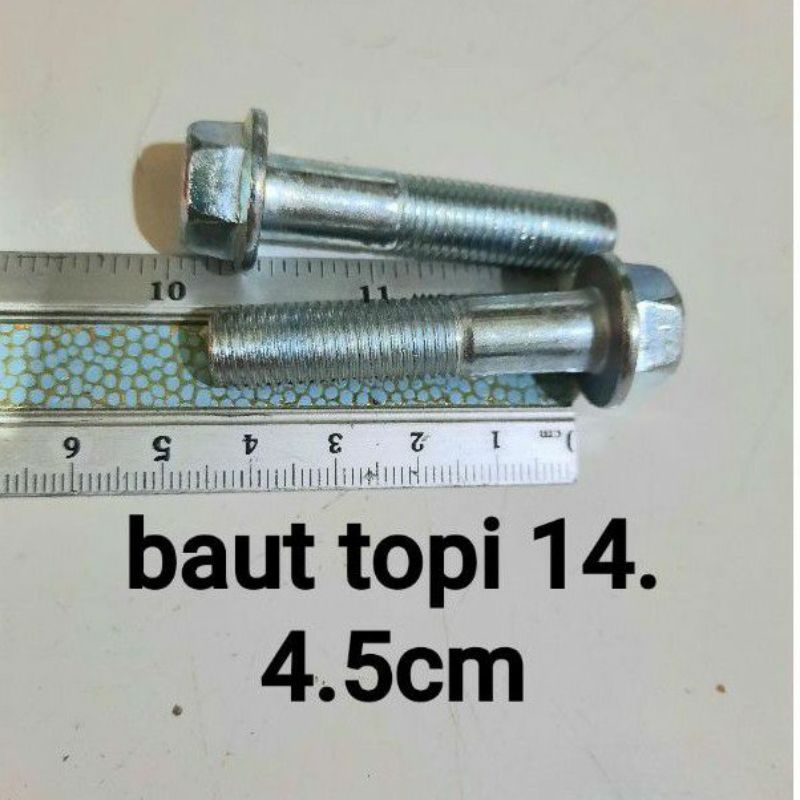 baut flange bolt 14 / 10 x 45mm ( 2 biji )