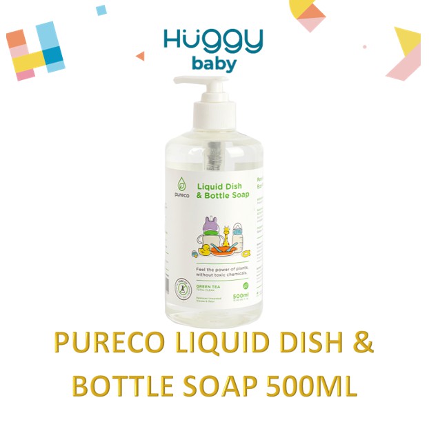 Pureco Liquid Dish &amp; Bottle Soap 500ml Sabun Cuci Piring Botol 500ml