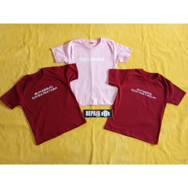  KAOS  ANAK  CUSTOM SABLON  NAMA  Shopee Indonesia