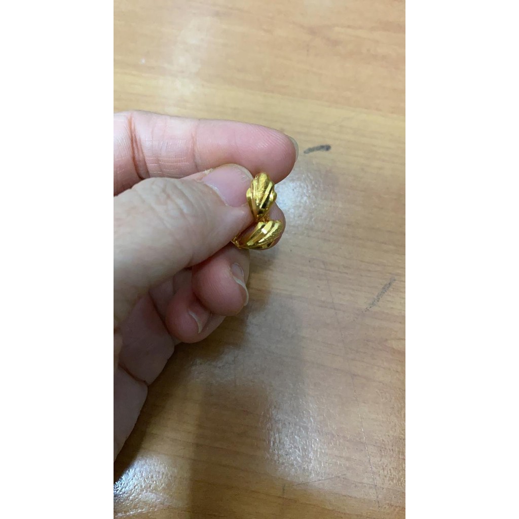 Banyak motif yaa. anak dan dewasa emas model anting jepit asli kadar 65% 70 lokal 0.5 g gr gram cetek klip kristal shogun