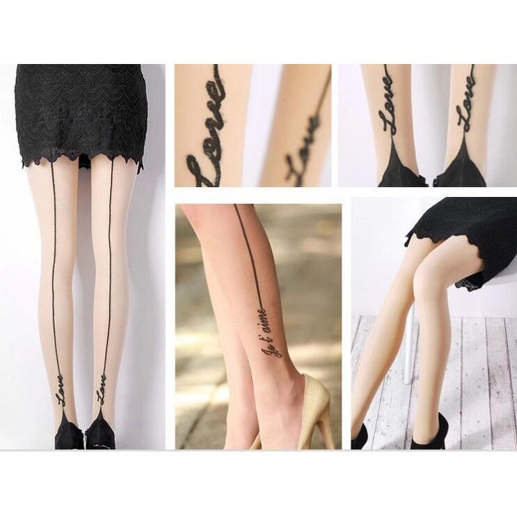 PH-06 love line back pantyhose stocking garis import cosplay japan