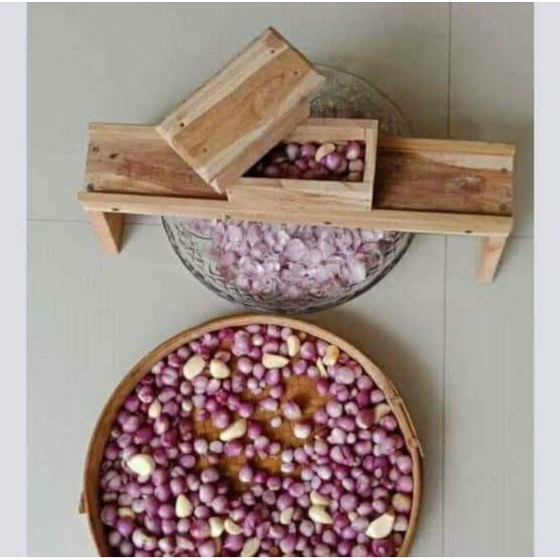pengiris bawang/pengiris serbaguna kayu jati/pemotong kentang/pengiris keripik kayu jati asli