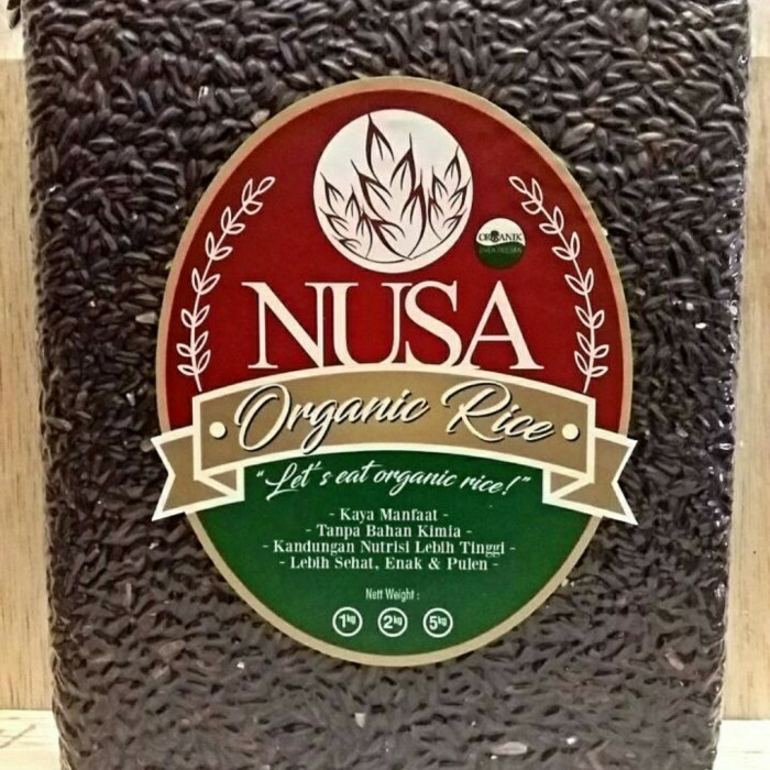 Beras Hitam Organik Nusa 1kg - Nusa Organic Black Rice