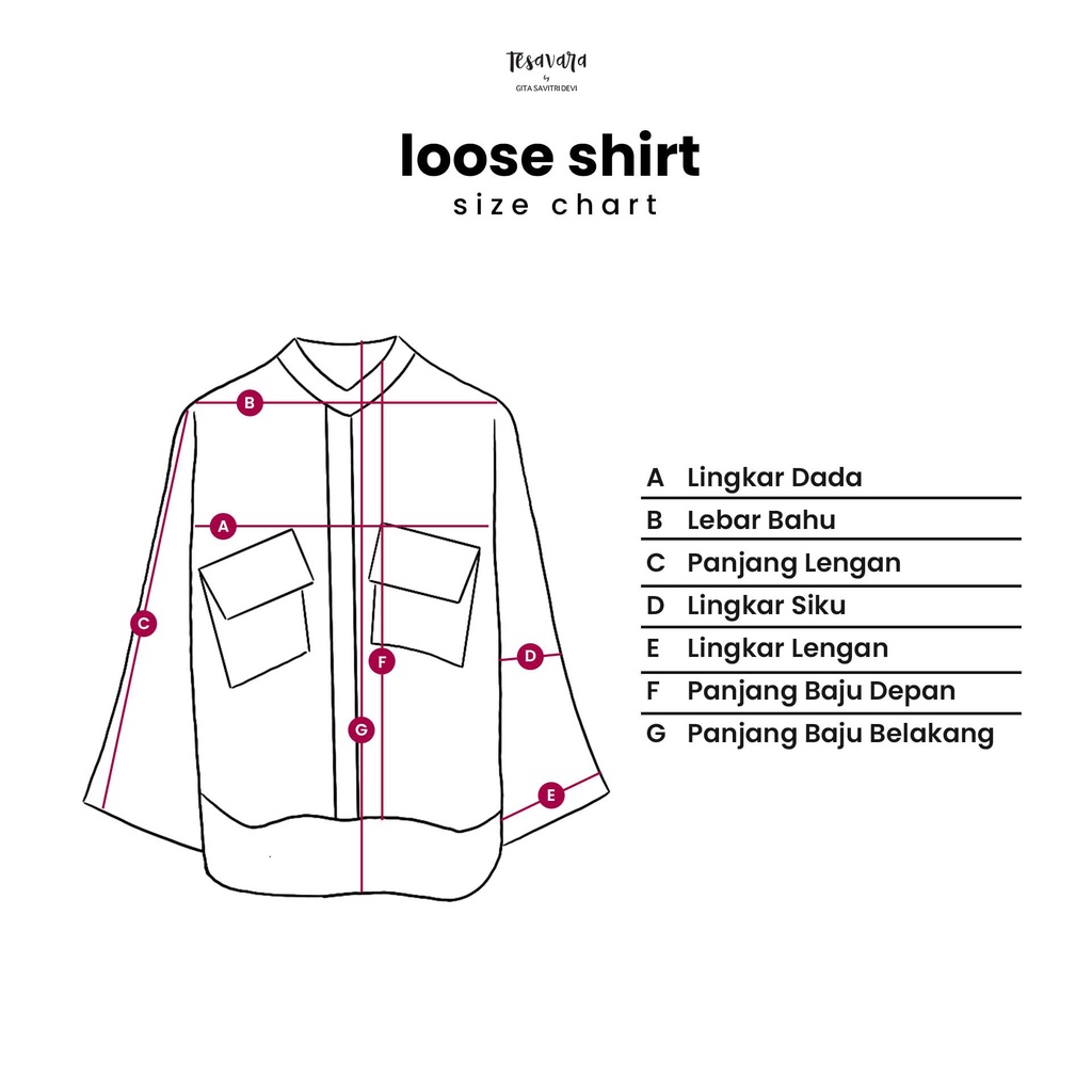 Tesavara | Loose Shirt | Atasan Wanita