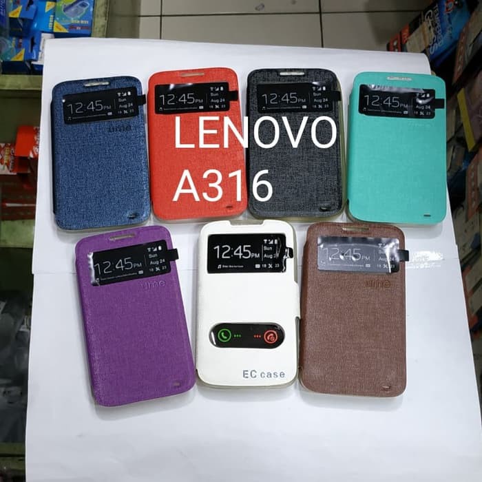 LENOVO A316 sarung flip cover ume / sarung model buku MANTUL