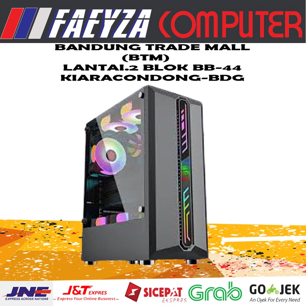 PC GAMING RAKITAN (CPU ONLY) CORE I3 10100F GEN 10 RAM 8GB HDD 500GB SSD 120GB VGA