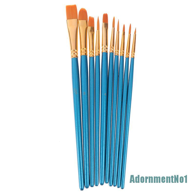 [AdornmentNo1]10Pcs Acrylic Watercolor artists paint brush nylon multi-function hook line pen