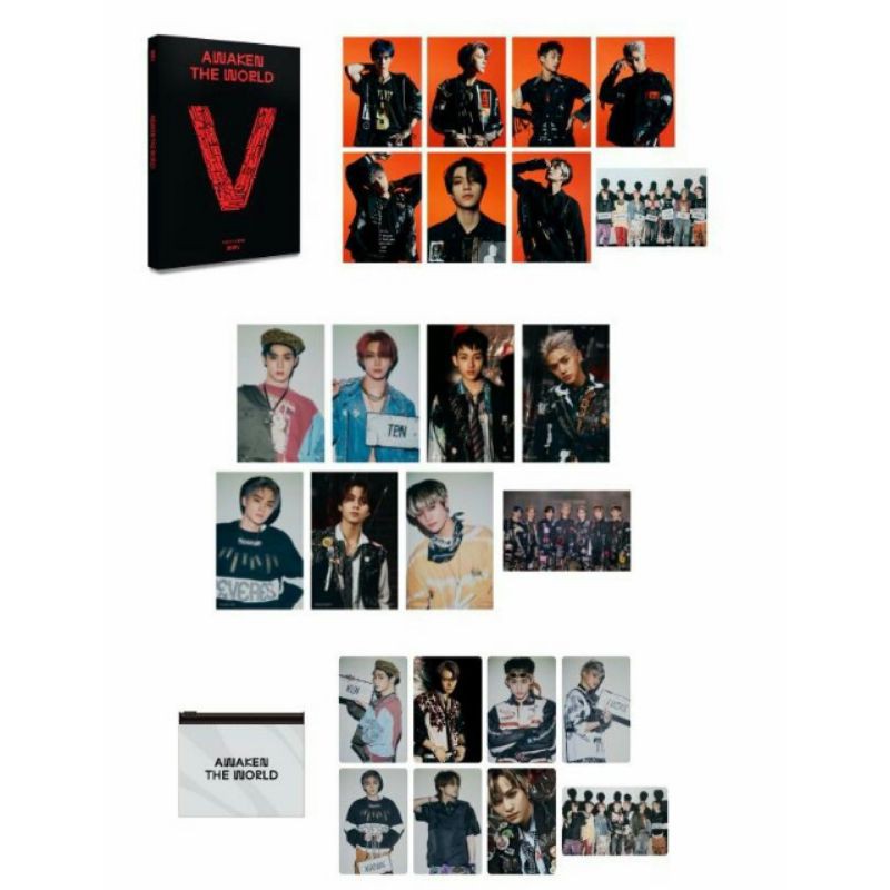 READY Sharing WayV Awaken The World Photoset + Postcard + Sticker Kun Winwin Lucas Hendery Yangyang