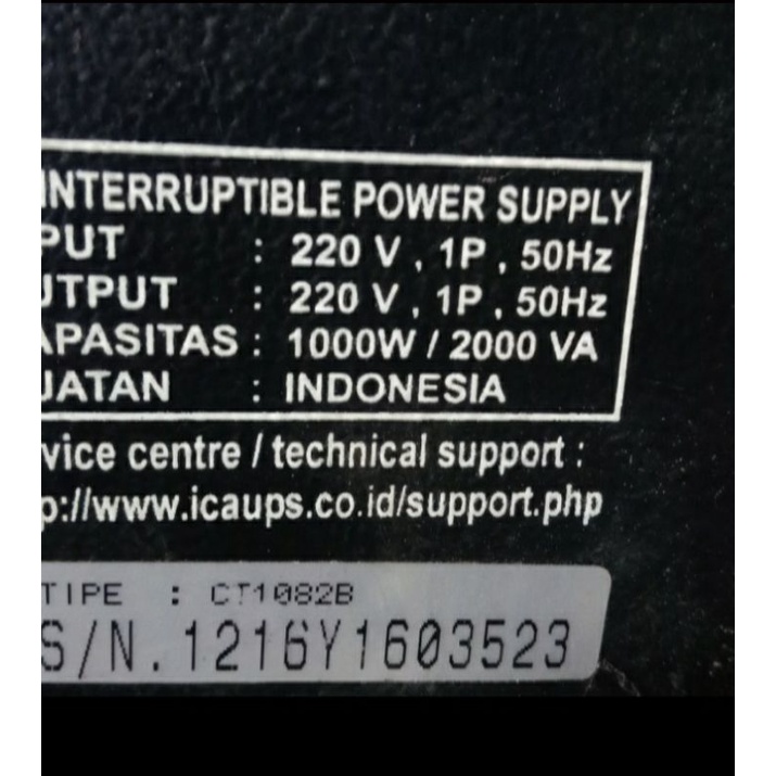 UPS ICA CT-1082B 2000VA 1000W