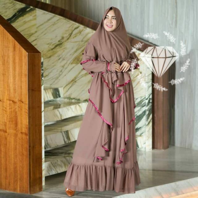 SYARI ARETA, MOSCREPE PREMIUM, GAMIS HIJAB MUSLIM, DRESS