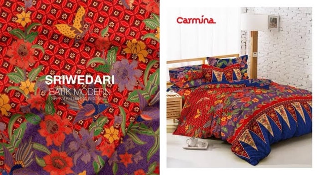 SEPREI + BEDCOVER BATIK CARMINA