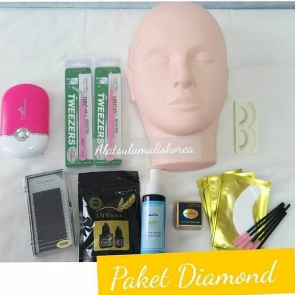 PAKET EYELASH EXTENSION DIAMOND / paket eyelash diamond lengkap