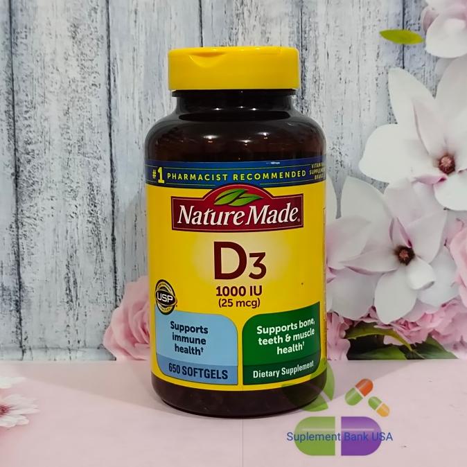 Nature Made D3 1000 IU 25mcg 650softgels Lc