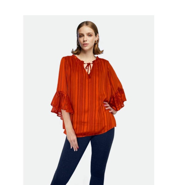 Lauren C peasant batwing blouse