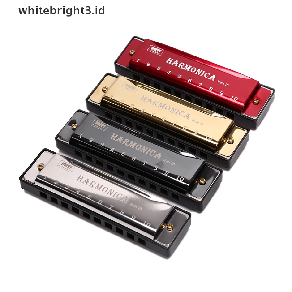 {whitebright3.id} 10 Hole Harmonica Mouth Organ Puzzle Musical Instrument Beginner Teaching  ,