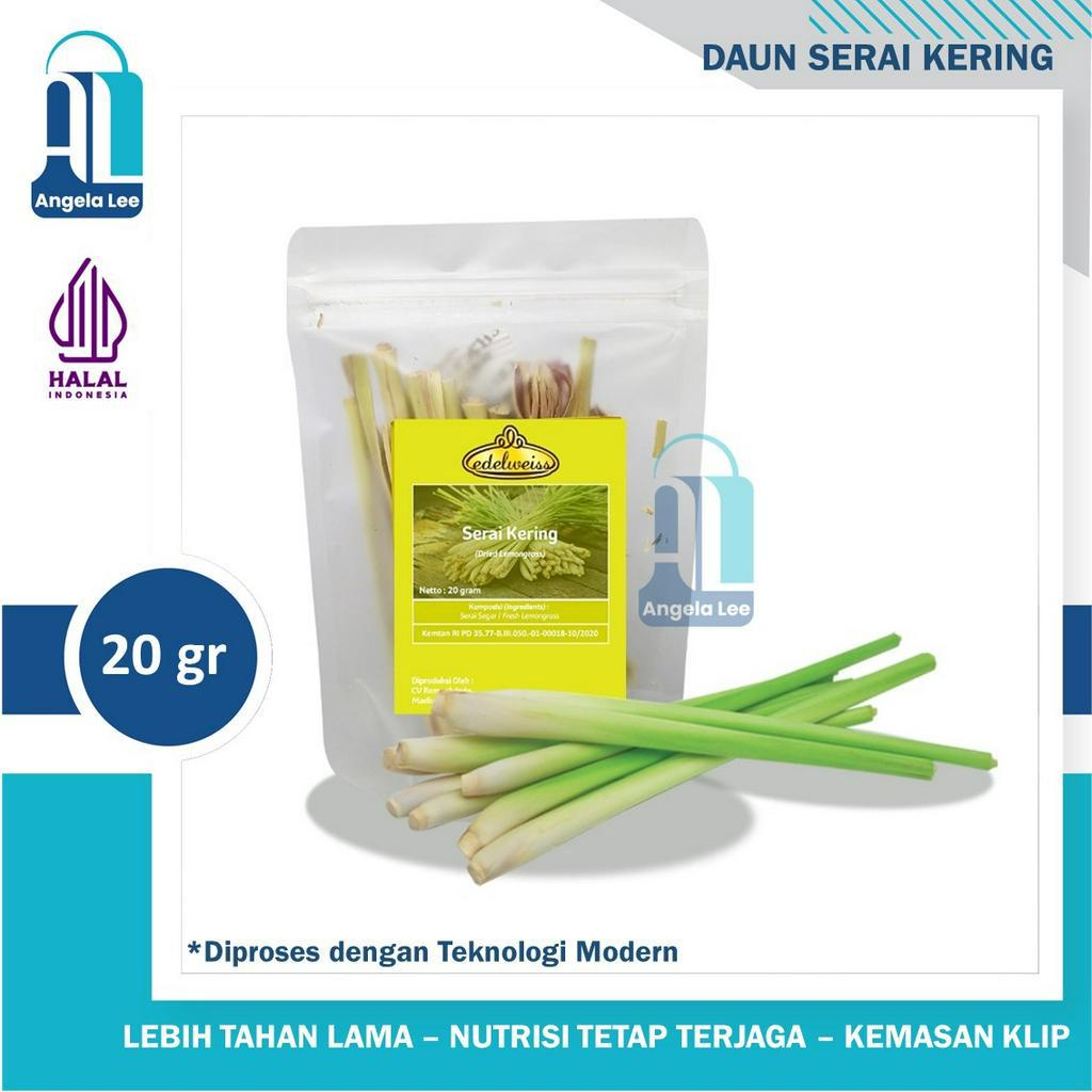 Edelweiss Serai Kering Segar Lemongrass Bumbu Dapur Tahan Lama 20gr