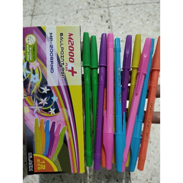 (90gr) 1pak PEN pulpen M2000 PLUS isi 12pcs