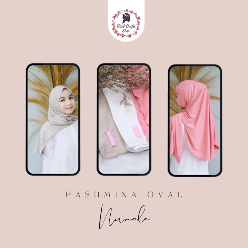 Pashmina oval nirmala / pashmina jersey zoya / pashmina instan