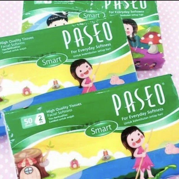 GHM TISU PASEO SMART PACK ISI 50 SHEET (PASEO NEW 2000 !) TRAVELING Tissue