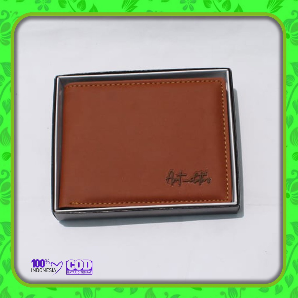 dompet pria simple polos - Kulit Sunitetis -   Dompet Lipat Polos Original + BOX