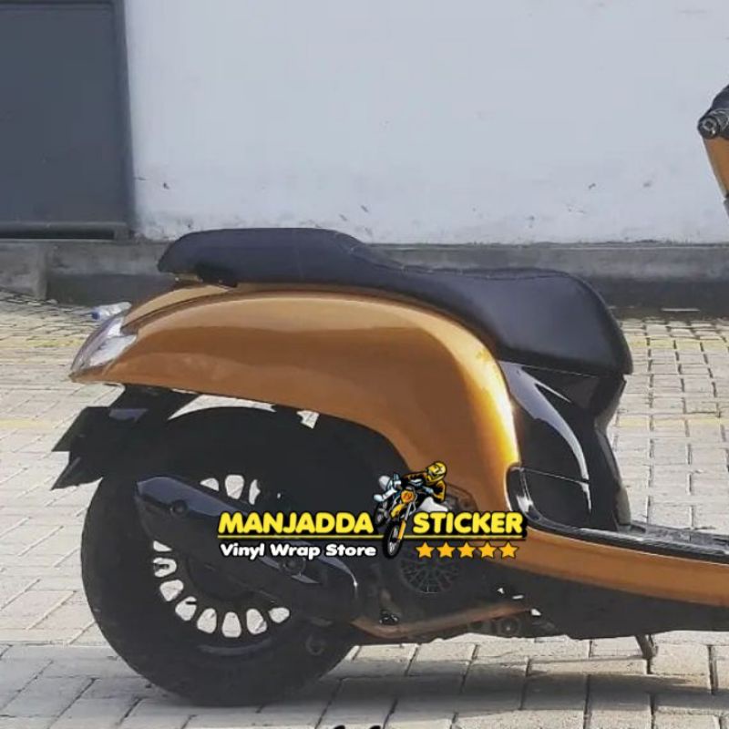 STIKER SKOTLET MOTOR WARNA GOLD COOPER KUALITAS PREMIUM