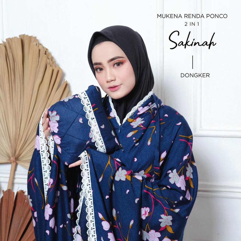 MUKENA BALI TASIK - MUKENA DEWASA RENDA PONCO 2 IN 1 SAKINAH