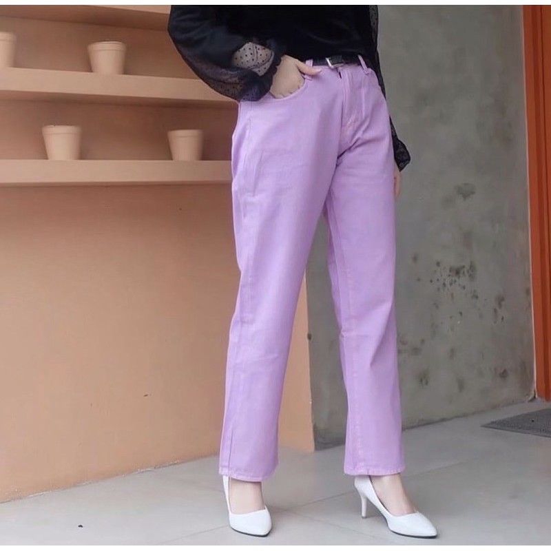 LILAC BAGGY PANTS / CELANA JEANS WASH