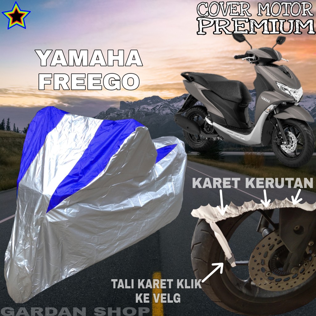 Sarung Motor YAMAHA FREEGO Silver BIRU Body Cover Penutup Motor Yamaha Freego PREMIUM