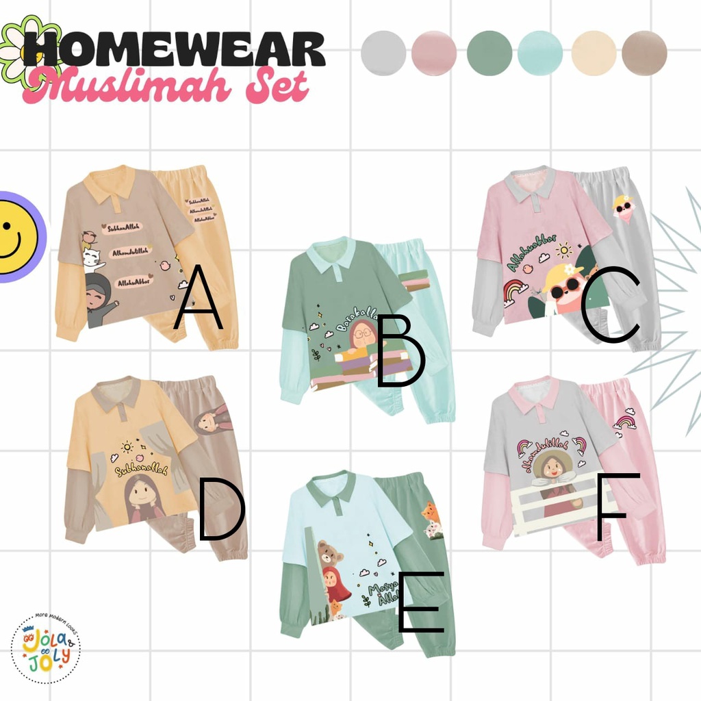 SET HOMEWEAR MUSLIMAH by Jola Joly