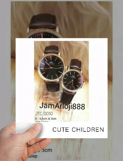 (Cod√)Jam Tangan Couple D-M Strap Kulit (Dikirim Dari Jakarta Pusat)