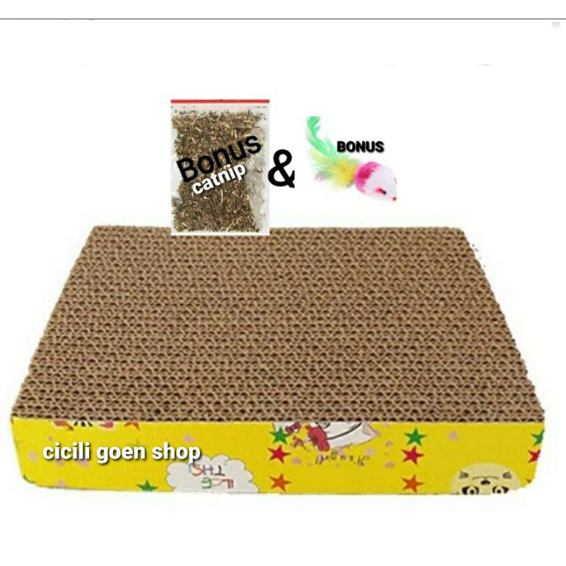 GRATIS CATNIP n TIKUS Garukan Kucing papan cakaran kucing sisal mainan cat scratcher cakar toys toy