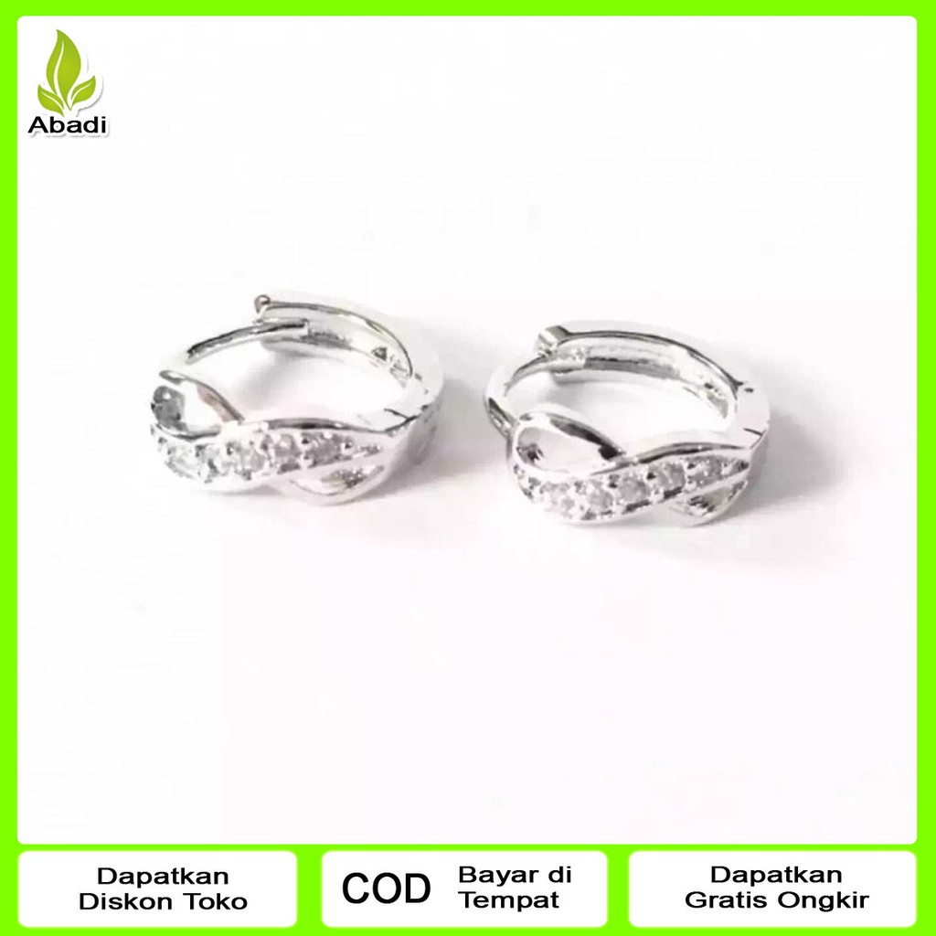 Anting Wanita Angka 8 Perhiasan Xuping Silver Wanita Dewasa Aksesoris Perempuan