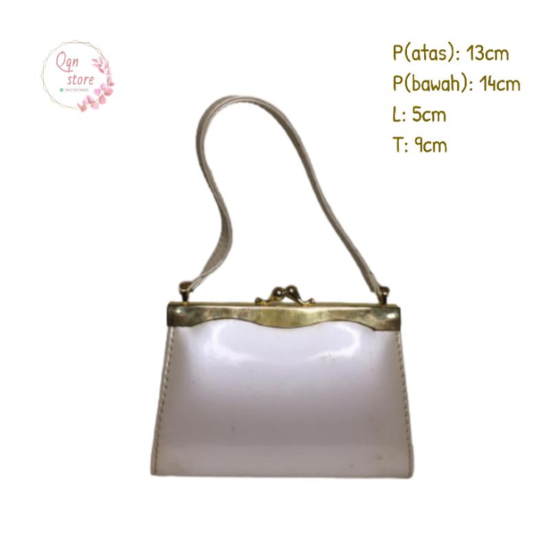 Mini Vintage Handbag Lorica by Elizabeth (White) [PRELOVED]