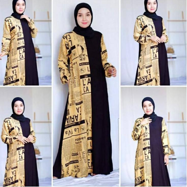 Dress Gamis Koran Viral Longdress Polos Rayon Crincel - Gamis Wanita 9L63 63
