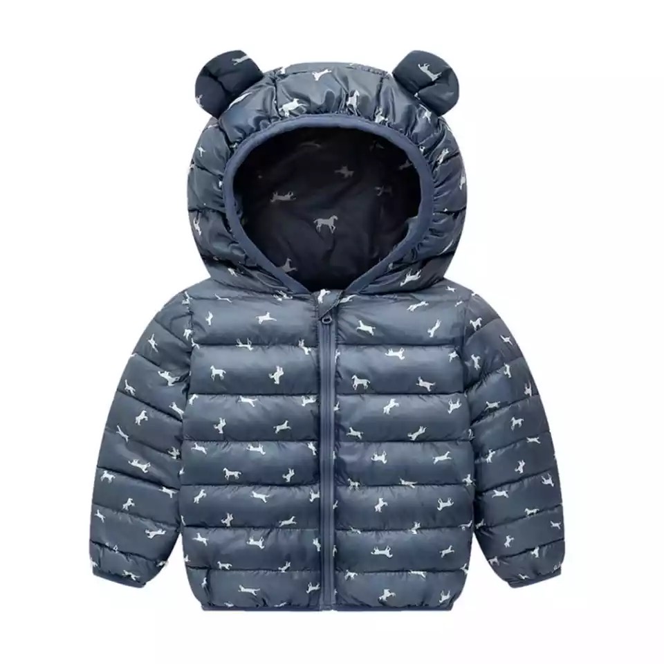 Jaket parasut anak bertudung musim dingin windproof Winter hoodie jacket kids