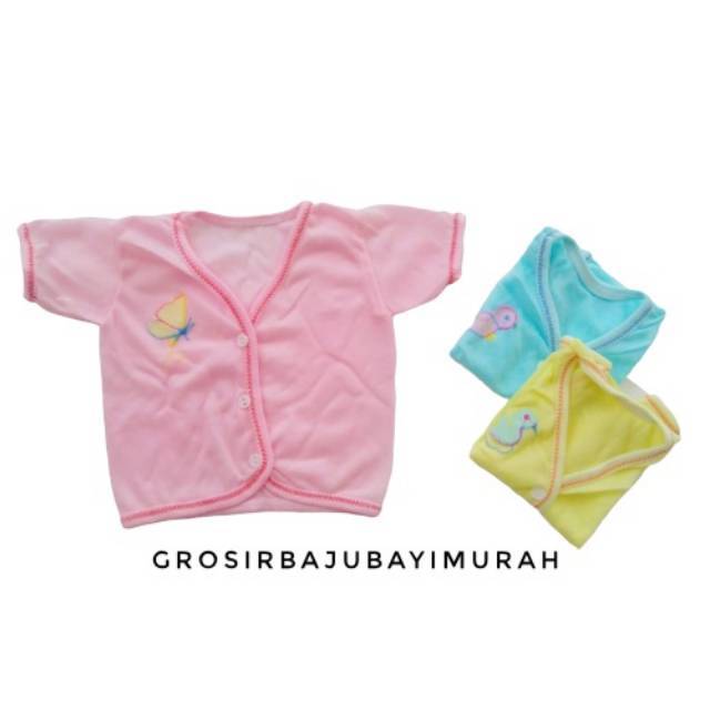 [GROSIR] Baju Bayi lengan Pendek newborn APLIKASI perlengkapan bayi lahir