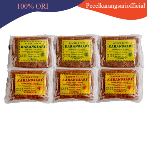 

Karangsari - 6 Sambal Pecel (3 Tidak Pedas dan 3 Sedang)