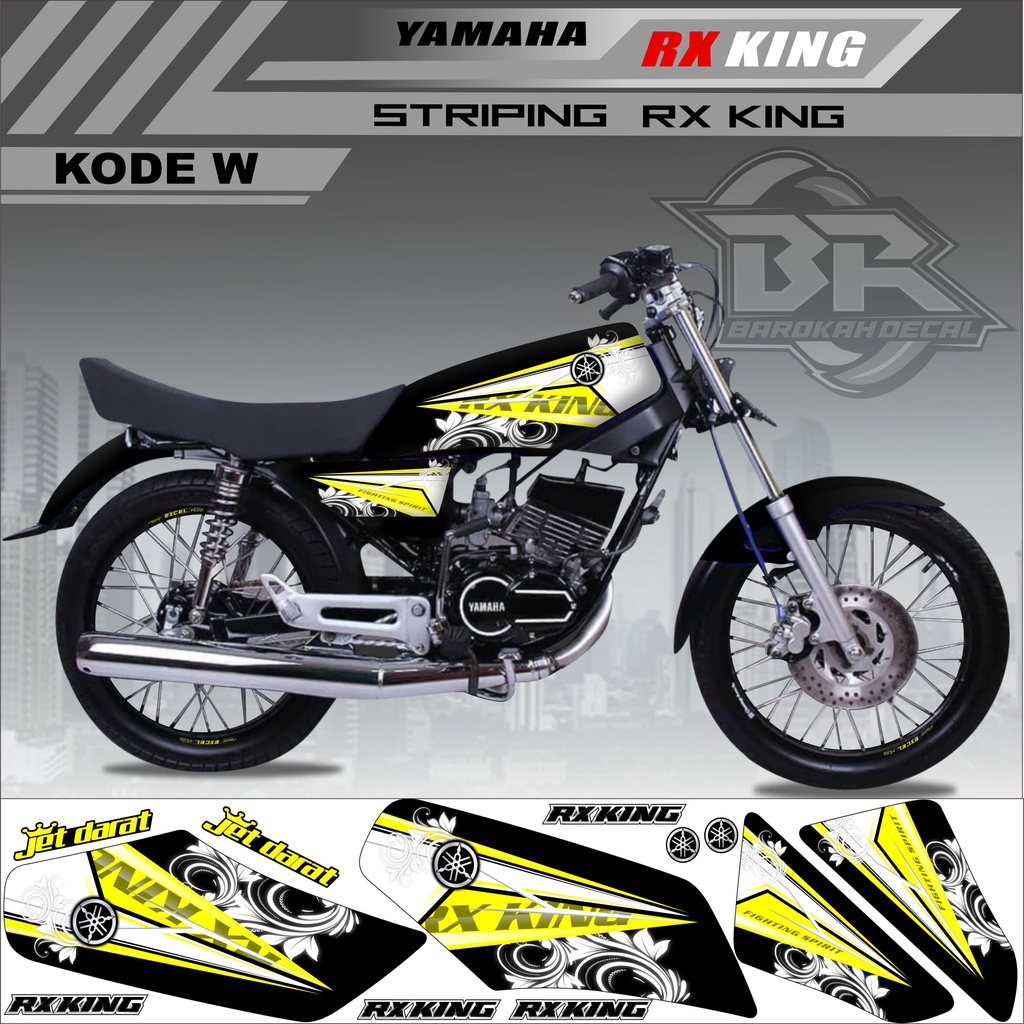 Sticker Rx King Variasi Stiker Lis Striping Rx King Kode W