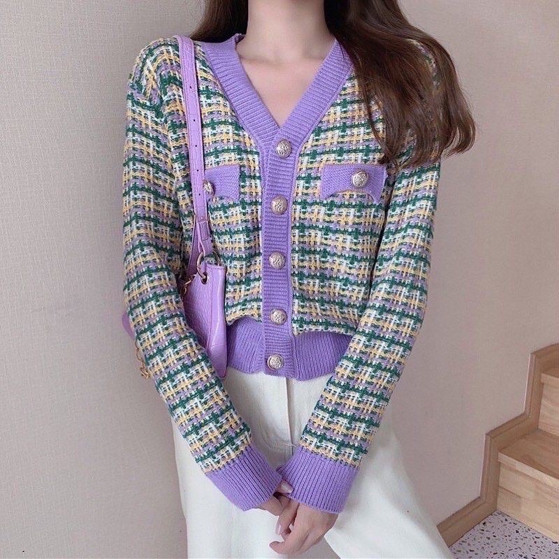 Cardigan Rajut Premium Tweed Lengan Panjang Import Korea Fit to L | Jennie Cardigan-4