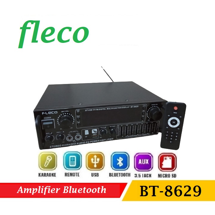 Power Amplifier Bluetooth Fleco BT-8629 USB SD Digital - Audio Power Bisa Karaoke