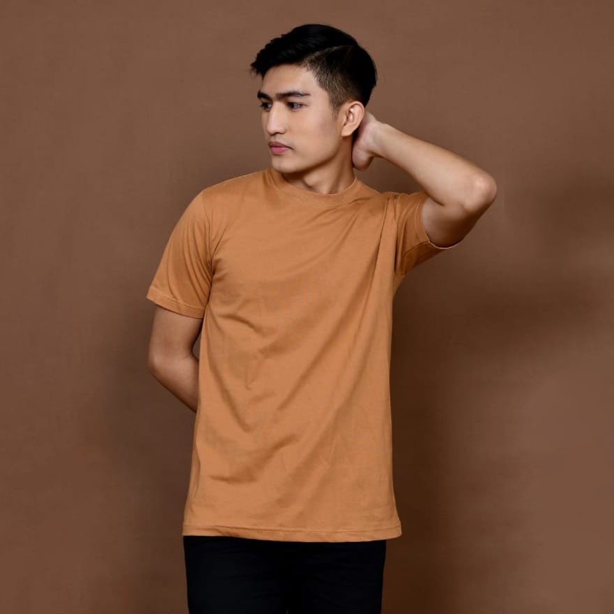 SQUE - Kaos Polos Solid ALMOND BROWN
